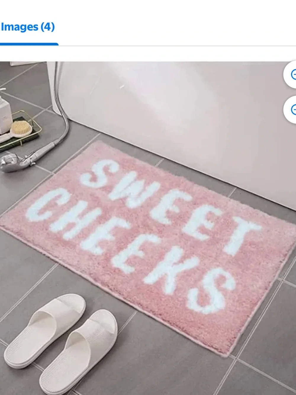 Sweet Cheeks Pink Bath Rug - Plush Home Accent